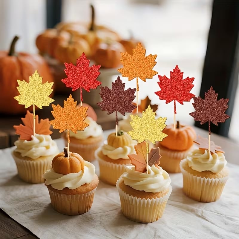 c030dc6b-e7be-4b9c-b4e9-6c60255f3430 Zápich do cupcakes – Javorový list – Obrázok 1